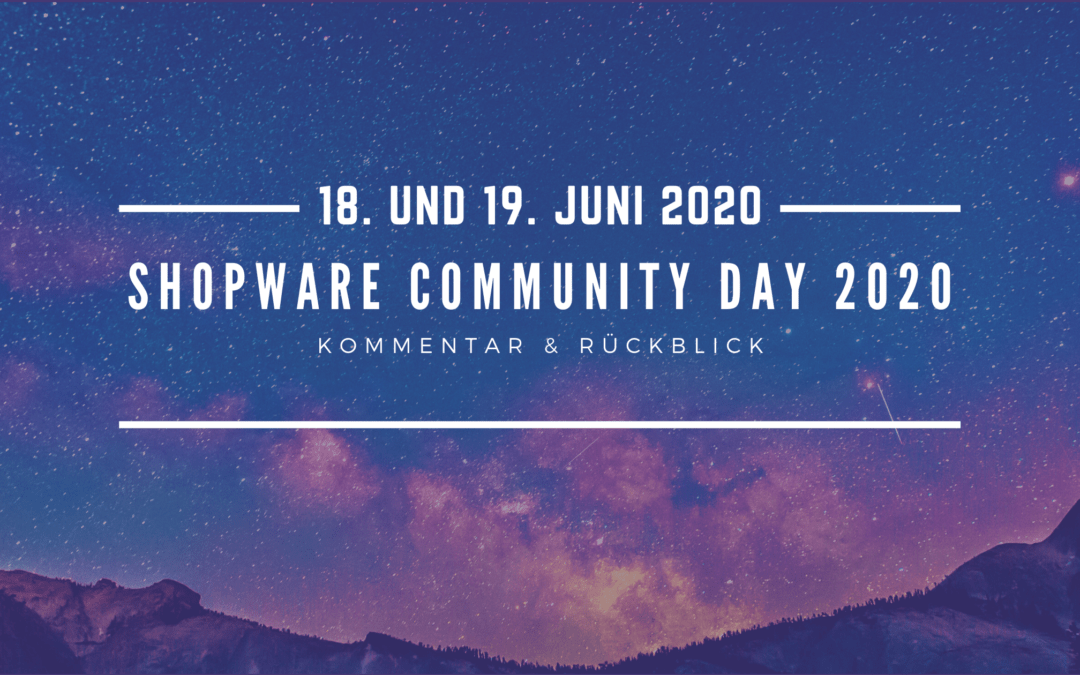 Shopware Community Day 2020 als digitales Event